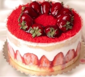 2-3 Kişilik Çilekli Mois Kutlama Pastası