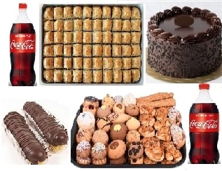 Hepsi Bir Arada Tatlı Şöleni 4 kg Karışık Tatlı ve 2 Litre Kola